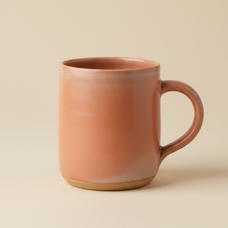 Stoneware Mug in Terracotta Peach