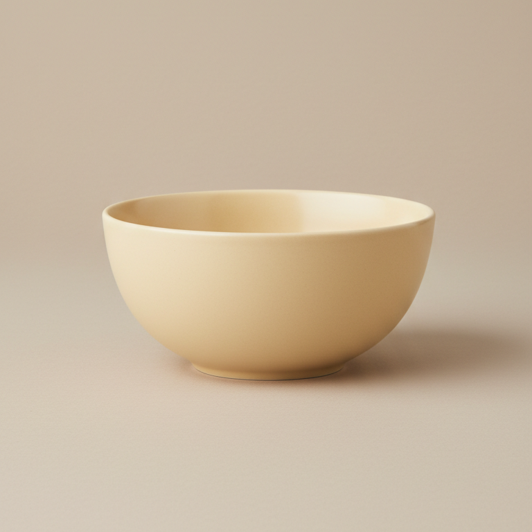Porcelain Serving Bowl in Sunlit Ivory